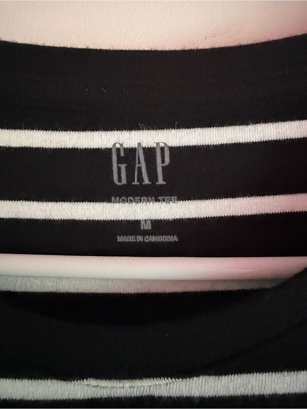 GAP Factory Modern Stripe Long Sleeve Crewneck T-Shirt - Picture 2 of 3